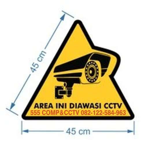 Rambu CCTV 24 Jam - Segitiga 45cm